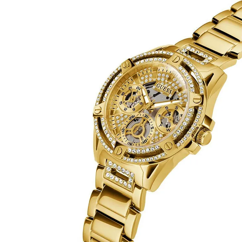 Guess Queen Multi-function Gold-tone Ladies Watch- GW0464L2